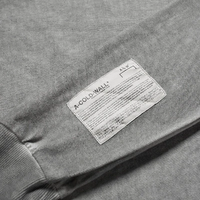 Shop A-cold-wall* Long Sleeve Quarter Zip Polo In Grey