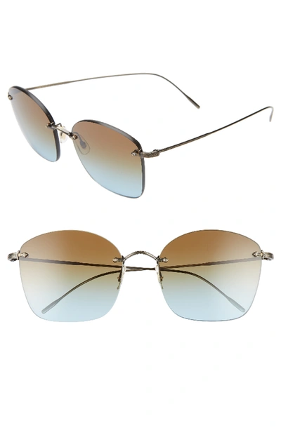 Shop Oliver Peoples Marlien 58mm Sunglasses - Antique Gold/ Azure Brown