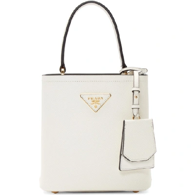 Shop Prada White Small Double Bag In F0g3z White