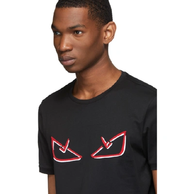 Shop Fendi Black Bag Bugs T-shirt In F0qa1 Black