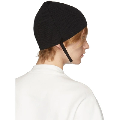 Shop Julius Black Tight Twist Beanie