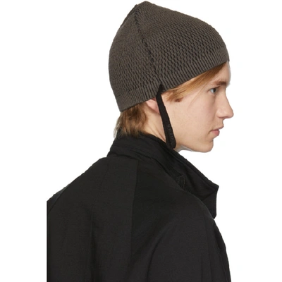 Shop Julius Khaki Tight Twist Beanie