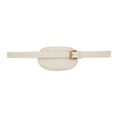Shop Bottega Veneta Off-white Intrecciato Belt Bag In 1909 Mist