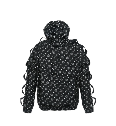 Shop Mcm Women's Structural Anorak In Monogram Nylon In Black