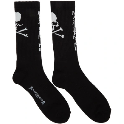 Shop Mastermind Japan Mastermind World Black Logo Socks