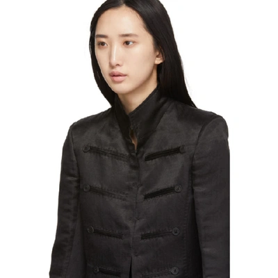 Shop Ann Demeulemeester Black Cropped Jacket