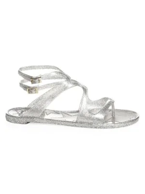 strappy jelly sandals