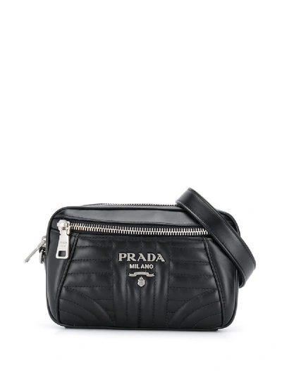 Shop Prada Quilted Belt Bag - Black