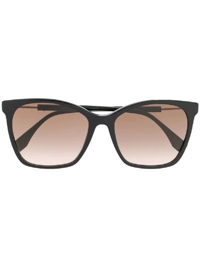 Shop Fendi Eyewear Framed Sunglasses - Black