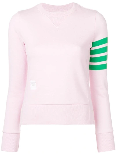 Shop Thom Browne 4-bar Classic Loopback Sweatshirt - Pink