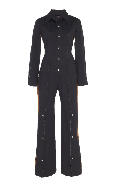 Shop Ellery Studded Side Stripe Jumpsuit In Black