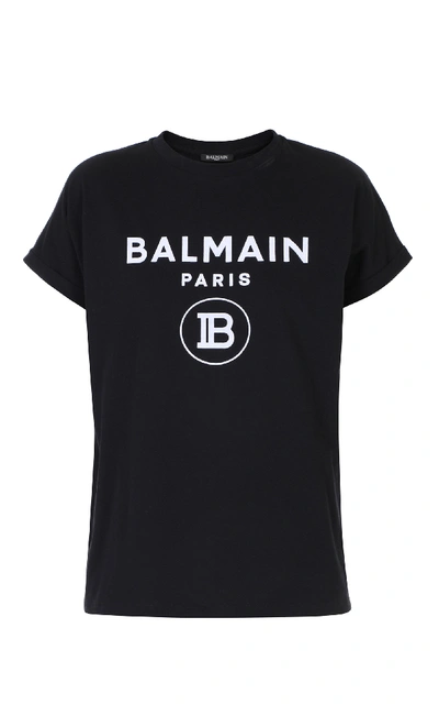 Shop Balmain ' Logo T-shirt In Black