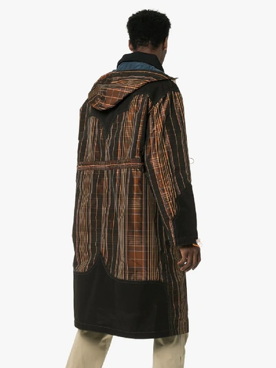 Shop Boramy Viguier Checked Parka Coat In Brown