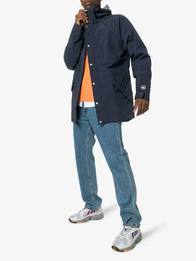 Adidas Originals Adidas Anyon Spezial Hooded Parka Jacket In Blue | ModeSens