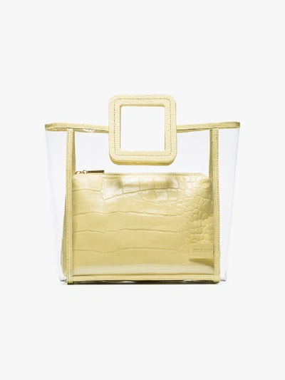 Shop Staud Shirley Pvc Tote Bag In Yellow