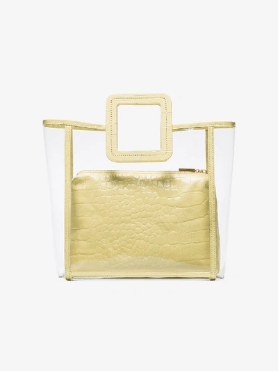 Shop Staud Shirley Pvc Tote Bag In Yellow