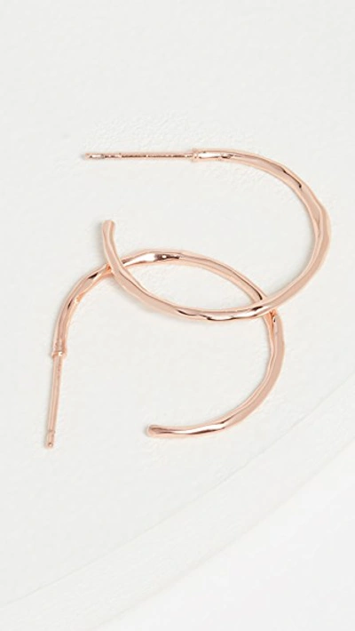 Shop Gorjana Taner Small Hoop Earrings In Rose Gold