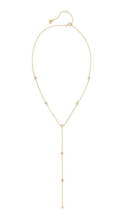 Shop Gorjana Chloe Short Lariat Necklace In Gold