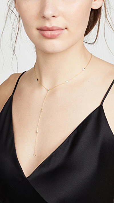 Shop Gorjana Chloe Short Lariat Necklace In Gold