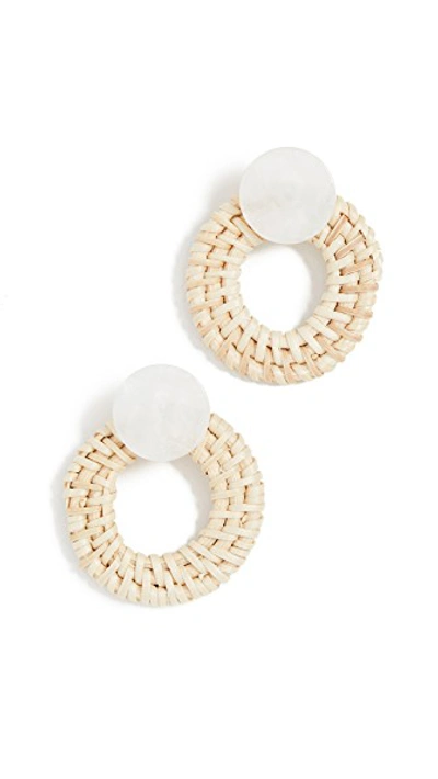 Shop Shashi Barbados Earrings In White