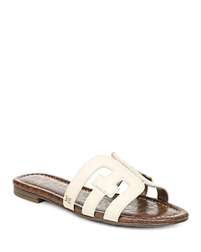 Shop Sam Edelman Women's Bay Slide Sandals In Gold/bone Leather