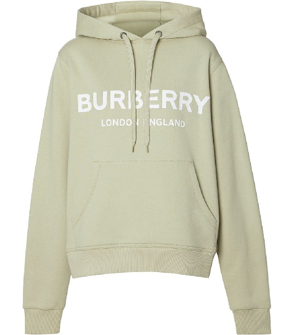 burberry oversized logo print hoodie