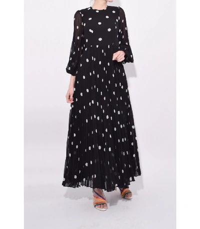 Shop Zimmermann Sunray Dress In Black/pearl Dot