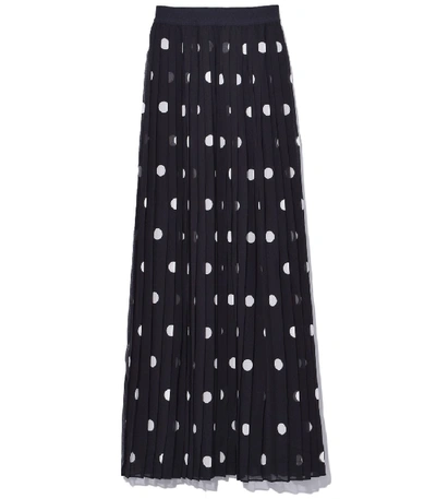 Shop Zimmermann Pleated Skirt In Black/pearl Dot