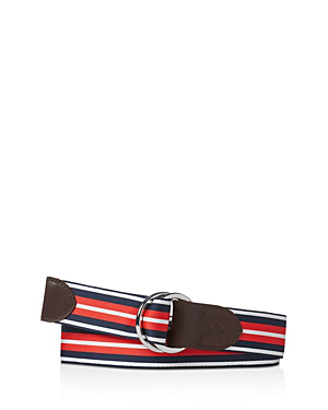 Polo Ralph Lauren Grosgrain O Ring Belt In Navy White Orange Modesens
