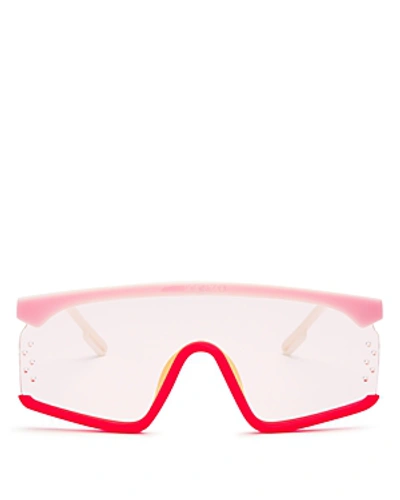 Shop Kenzo Women's Mirrored Shield Sunglasses, 145mm In Pink/violet Mirror