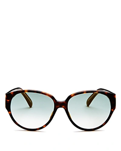 Shop Givenchy Women's Mirrored Round Sunglasses, 57mm In Dark Havana/greeen Mirror