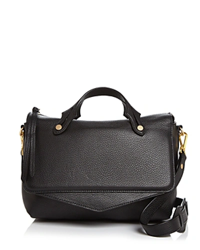 Shop Annabel Ingall Franca Leather Satchel In Black/gold