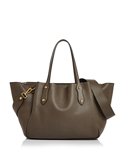 Shop Annabel Ingall Francesca Leather Tote In Smoke/gold