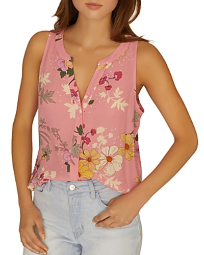 Shop Sanctuary Sleeveless Floral-print Top In Garden Girl