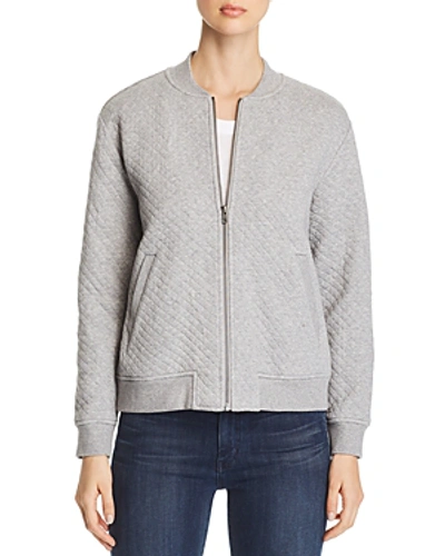 Shop Eileen Fisher Quilted Flight Jacket In Moon