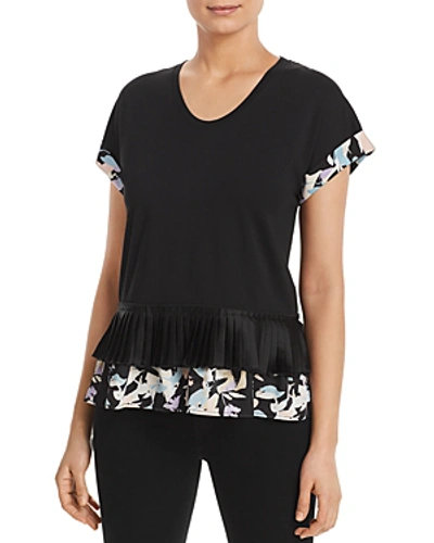 Shop Dkny Donna Karan New York Tiered Peplum Top In Black