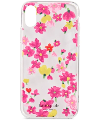Shop Kate Spade New York Jeweled Floral Iphone Xs Case In Clear Multi