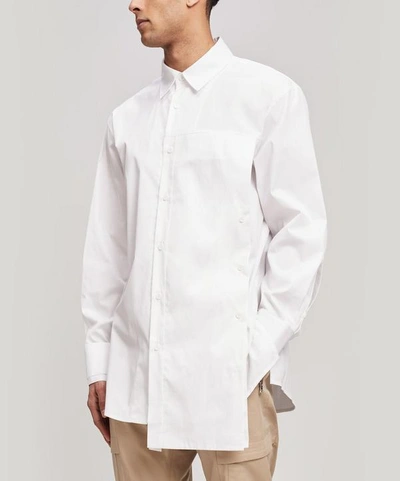 Shop Wooyoungmi Panel Cotton Shirt In White