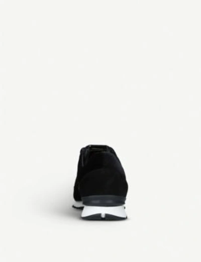 Shop Andriod Belter 2.0 Suede And Patent-leather Trainers In Black
