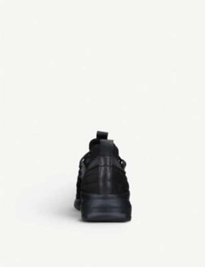 Shop Andriod Midnight Runyon Neoprene And Leather Trainers In Black