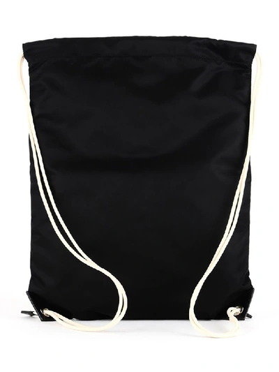 Shop Prada Drawstring Backpack In Black