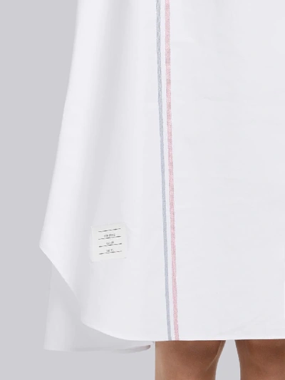 Shop Thom Browne Oxford Oversized Circle Shirtdress In White