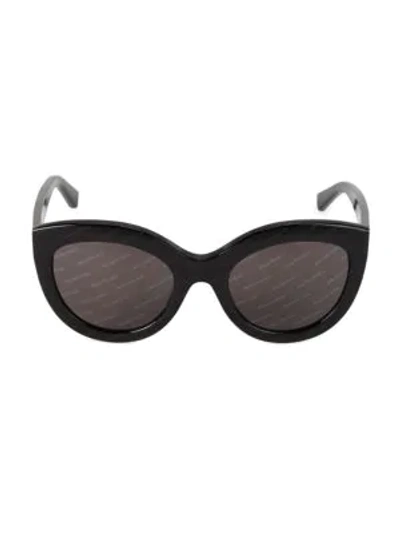 Shop Balenciaga 54mm Cat Eye Sunglasses In Black Smoke
