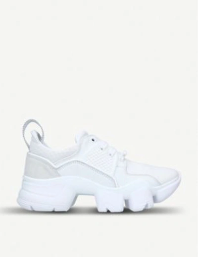 Shop Givenchy Jaw Neoprene And Leather Trainers In White