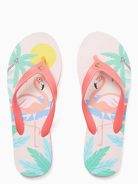 pink flamingo flip flops