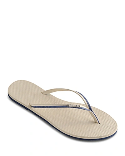 Havaianas Women's You Jeans Slim Flip-flops In Navy Blue/biege | ModeSens