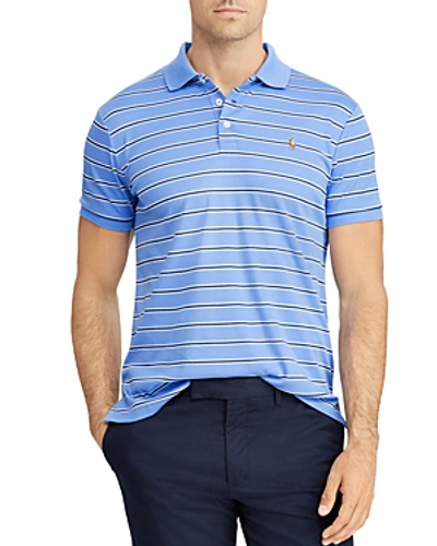 Shop Polo Ralph Lauren Striped Classic Fit Polo Shirt In Harbor Blue