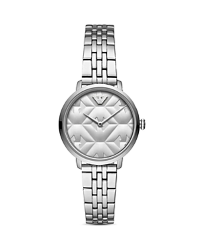 Shop Armani Collezioni Emporio Armani Two-hand Stainless Steel Watch, 32mm In Silver