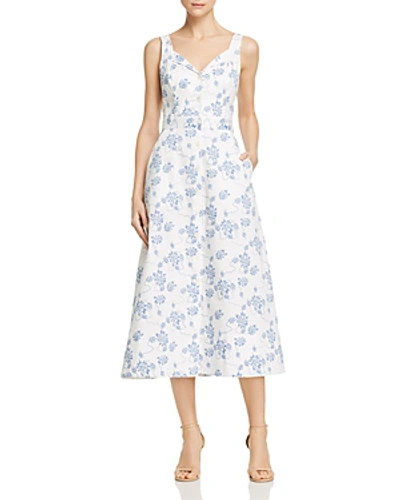 Shop Equipment Oleisa Floral-print Dress In White/blue