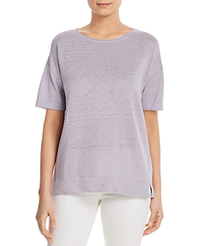 Shop Dkny Donna Karan New York Short-sleeve Knit Top In Lilac